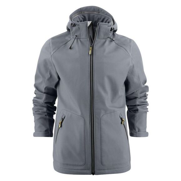 Printer Mens Karting Soft Shell Jacket / Steel Grey